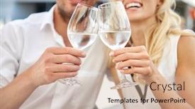  Presentation with wine - PPT layouts having love-dating-and-people-concept background and a coral colored foreground