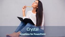  Presentation with diary - Theme enhanced with love diary - portrait of a pensive girl background and a ocean colored foreground