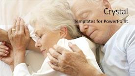  Presentation with good morning couple bed - Slide deck having love eighties - senior couple sleeping in bed background and a lemonade colored foreground