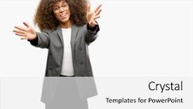 Presentation with african american business - Audience pleasing PPT layouts consisting of love employees - african american business woman wearing backdrop and a white colored foreground