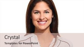  Presentation with business tenacity - Presentation theme enhanced with love employees - business woman portrait background and a coral colored foreground