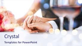  Presentation with restaurant family - Cool new slides with love family anniversary concept - engaged backdrop and a sky blue colored foreground