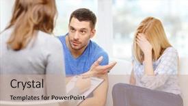  Presentation with doctor family - Slide deck featuring love family phychology and relationship background and a soft green colored foreground