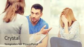  Presentation with doctor family - Colorful slides enhanced with love family phychology and relationship backdrop and a soft green colored foreground