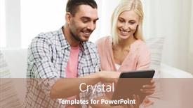  Presentation with computer love - Cool new PPT layouts with love-family-technology-internet backdrop and a coral colored foreground