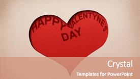  Presentation with words - Presentation enhanced with love frame - two hearts cutout in paper background and a coral colored foreground