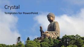  Presentation with hong kong china - Presentation theme having love from hong kong china background and a light blue colored foreground