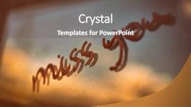  Presentation with valentines day - Slide set with love from the past background and a tawny brown colored foreground