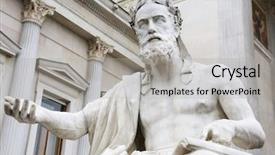  Presentation with greek - Colorful presentation enhanced with love greek - sculpture backdrop and a light gray colored foreground