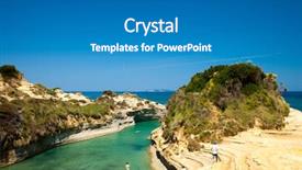  Presentation with area - Cool new slide deck with love greek - sidari area corfu island greece backdrop and a  colored foreground