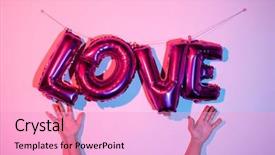  Presentation with letter - Slides consisting of young man and some fuchsia background and a lemonade colored foreground