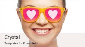  Presentation with teenage love - Slide set enhanced with love happiness valentines day face background and a  colored foreground