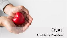  Presentation with cardiology concept - Slides featuring love health cardiology and charity background and a white colored foreground
