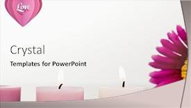  Presentation with love heart - Colorful slides enhanced with love heart against lighted candles and a pink gerbera backdrop and a white colored foreground