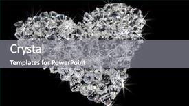  Presentation with love heart - Theme consisting of love heart made of diamond background and a  colored foreground