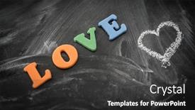  Presentation with school board - Slide set enhanced with love heart on school board background and a dark gray colored foreground