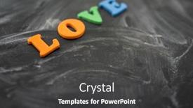  Presentation with school board - Audience pleasing presentation design consisting of love heart on school board backdrop and a dark gray colored foreground