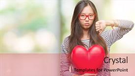  Presentation with heart failure - PPT layouts consisting of love holding read heart background and a red colored foreground