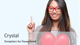  Presentation with mind - Slides with love holding read heart background and a cool aqua colored foreground