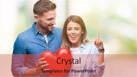  Presentation with mind - Theme having love holding red heart background and a red colored foreground