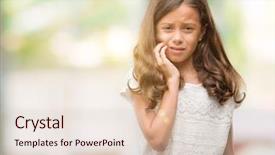  Presentation with mouth jaw bone - Cool new slides with love hurts - brunette hispanic girl touching mouth backdrop and a lemonade colored foreground