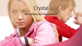  Presentation with conflict - Colorful PPT layouts enhanced with love hurts - image of sad couple having backdrop and a  colored foreground