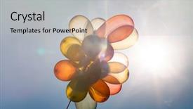  Presentation with balloons blue - Amazing PPT layouts having love in summer valentine wedding backdrop and a light gray colored foreground