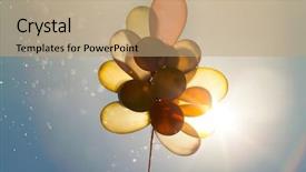  Presentation with blue balloons - Slide deck consisting of love in summer valentine wedding background and a coral colored foreground