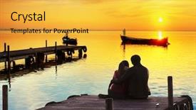  Presentation with love - Slides with love-in-the-lake background and a yellow colored foreground