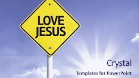  Presentation with jesus love - Presentation with love jesus road sign background and a sky blue colored foreground
