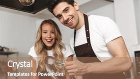  Presentation with death in loving memory funeral - Presentation theme with love job - image of happy young friends background and a  colored foreground