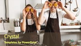  Presentation with young happy couple - Beautiful PPT theme featuring love job - image of happy young friends backdrop and a  colored foreground