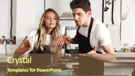  Presentation with happy image - Colorful theme enhanced with love job - image of happy young friends backdrop and a  colored foreground