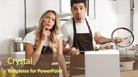  Presentation with emotional intelligence at work - PPT layouts featuring love job - photo of thinking emotional young background and a tawny brown colored foreground