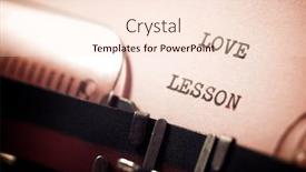  Presentation with love - Audience pleasing PPT theme consisting of love-lesson-phrase-written backdrop and a lemonade colored foreground