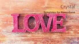 Presentation with old letter - Amazing slide set having love-letter-made-from-wood backdrop and a coral colored foreground
