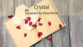  Presentation with rose petal corner frame - Presentation having love letters and rose petals background and a lemonade colored foreground