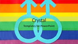  Presentation with lgbt pride flag rainbow flag - PPT theme consisting of love life liberty - gay pride homosexual and lgbt background and a seafoam green colored foreground