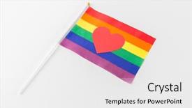  Presentation with lgbt pride flag rainbow flag - Audience pleasing theme consisting of love life liberty - gay pride homosexual and lgbt backdrop and a  colored foreground