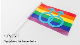  Presentation with lgbt pride flag rainbow flag - PPT layouts featuring love life liberty - gay pride homosexual and lgbt background and a white colored foreground