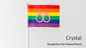  Presentation with lgbt pride flag rainbow flag - Slide deck consisting of love life liberty - gay pride homosexual and lgbt background and a white colored foreground
