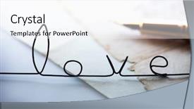  Presentation with black white love - Audience pleasing PPT theme consisting of love made from black wire backdrop and a white colored foreground