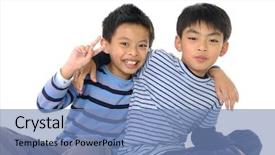  Presentation with siblings - Theme with love miles - portrait of two boys siblings background and a teal colored foreground