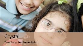  Presentation with best - Theme with love miles - portrait of two kids background and a  colored foreground