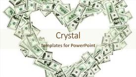  Presentation with frame - PPT theme with heart shaped empty frame made background and a cream colored foreground