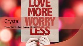  Presentation with cardboard - Slides having love more worry less cardboard background and a coral colored foreground