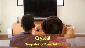  Presentation with rear view of bodyguard - Beautiful theme featuring rear view of couple sitting on sofa watching tv together backdrop and a tawny brown colored foreground