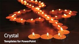  Presentation with love music - Amazing presentation theme having love music - burning candles as treble clef backdrop and a tawny brown colored foreground