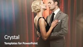  Presentation with love music - Cool new presentation theme with love music - couple on a stage backdrop and a tawny brown colored foreground