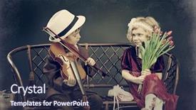  Presentation with love music - Beautiful slides featuring love music - cute little boy is playing backdrop and a wine colored foreground